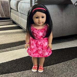 American Girl Truly Me: Red Hearts Ruffle Outfit